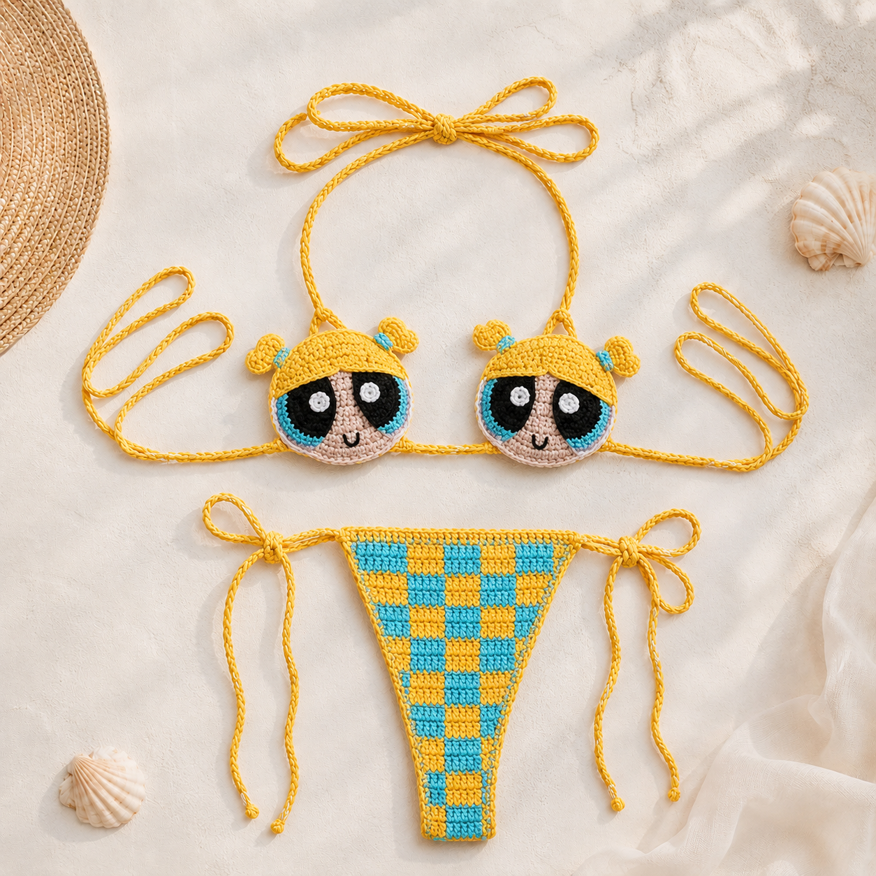 Isla Knits Puff Girls Bikini Set